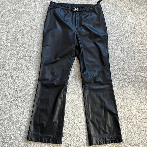 Vintage woman's Leather Pants Ralph Lauren Black Size 10 - Picture 1 of 9